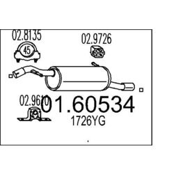 Koncový tlmič výfuku MTS 01.60534