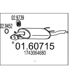 Koncový tlmič výfuku MTS 01.60715