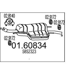 Koncový tlmič výfuku MTS 01.60834
