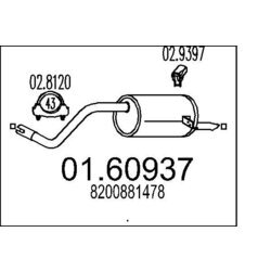 Koncový tlmič výfuku MTS 01.60937