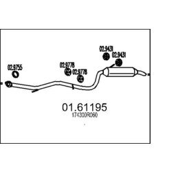 Koncový tlmič výfuku MTS 01.61195