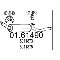 Koncový tlmič výfuku MTS 01.61490