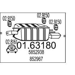 Koncový tlmič výfuku MTS 01.63180