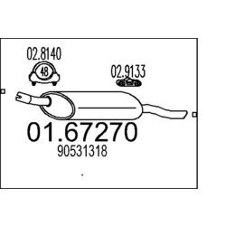 Koncový tlmič výfuku MTS 01.67270