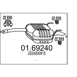 Koncový tlmič výfuku MTS 01.69240
