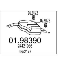 Koncový tlmič výfuku MTS 01.98390