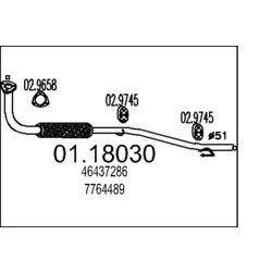 Výfukové potrubie MTS 01.18030