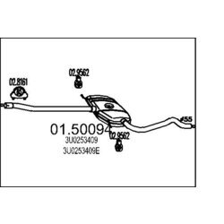 Stredný tlmič výfuku MTS 01.50094