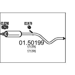 Stredný tlmič výfuku MTS 01.50199