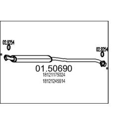 Stredný tlmič výfuku MTS 01.50690