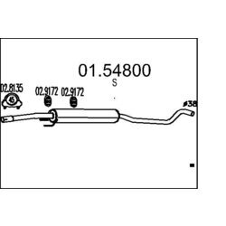Stredný tlmič výfuku MTS 01.54800