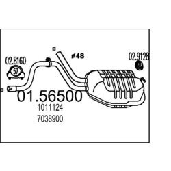 Stredný tlmič výfuku MTS 01.56500