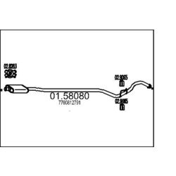 Stredný tlmič výfuku MTS 01.58080