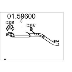 Stredný tlmič výfuku MTS 01.59600