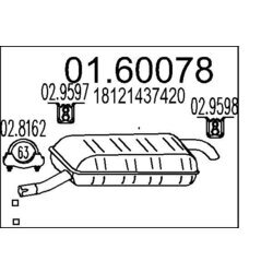 Koncový tlmič výfuku MTS 01.60078