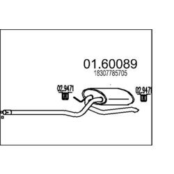 Koncový tlmič výfuku MTS 01.60089
