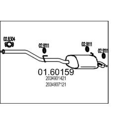 Koncový tlmič výfuku MTS 01.60159