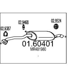 Koncový tlmič výfuku MTS 01.60401
