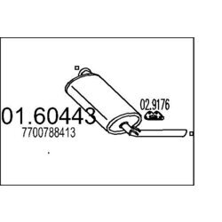 Koncový tlmič výfuku MTS 01.60443