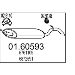 Koncový tlmič výfuku MTS 01.60593