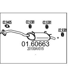 Koncový tlmič výfuku MTS 01.60663