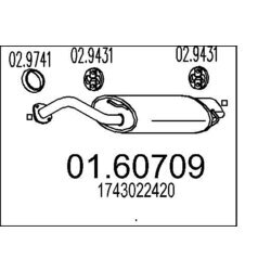 Koncový tlmič výfuku MTS 01.60709