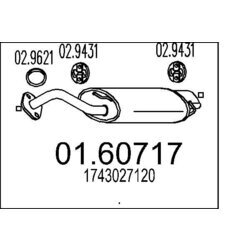 Koncový tlmič výfuku MTS 01.60717