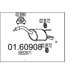 Koncový tlmič výfuku MTS 01.60908
