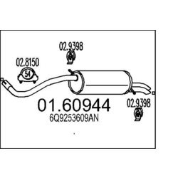Koncový tlmič výfuku MTS 01.60944