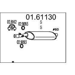 Koncový tlmič výfuku MTS 01.61130