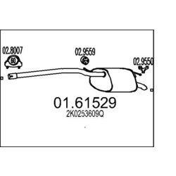 Koncový tlmič výfuku MTS 01.61529