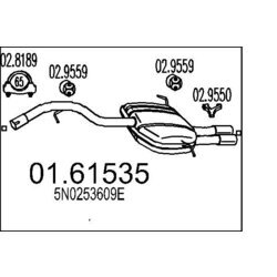 Koncový tlmič výfuku MTS 01.61535