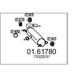 Koncový tlmič výfuku MTS 01.61780