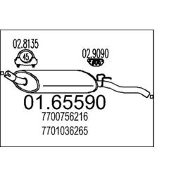 Koncový tlmič výfuku MTS 01.65590