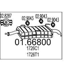 Koncový tlmič výfuku MTS 01.66800