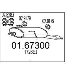 Koncový tlmič výfuku MTS 01.67300