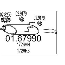 Koncový tlmič výfuku MTS 01.67990