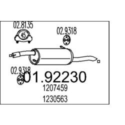 Koncový tlmič výfuku MTS 01.92230