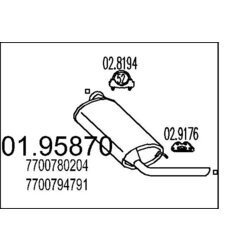 Koncový tlmič výfuku MTS 01.95870