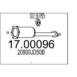 Filter sadzí/pevných častíc výfukového systému MTS 17.00096