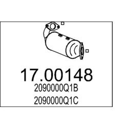 Filter sadzí/pevných častíc výfukového systému MTS 17.00148