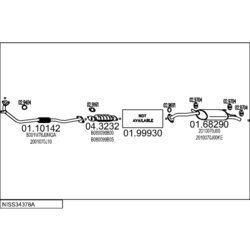 Výfukový systém MTS NISS34378A008568