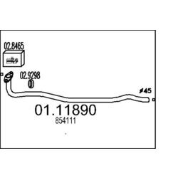 Výfukové potrubie MTS 01.11890
