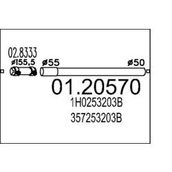 Výfukové potrubie MTS 01.20570