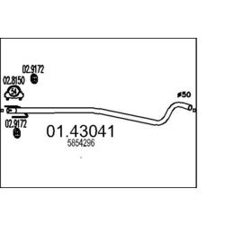 Výfukové potrubie MTS 01.43041