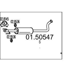 Stredný tlmič výfuku MTS 01.50547