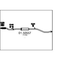Stredný tlmič výfuku MTS 01.50557