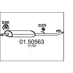 Stredný tlmič výfuku MTS 01.50563