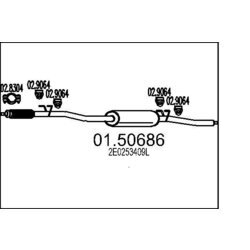 Stredný tlmič výfuku MTS 01.50686