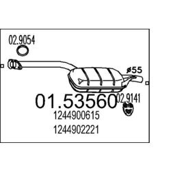 Stredný tlmič výfuku MTS 01.53560